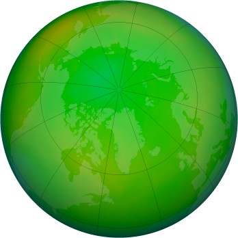 Arctic ozone map for 1987-07